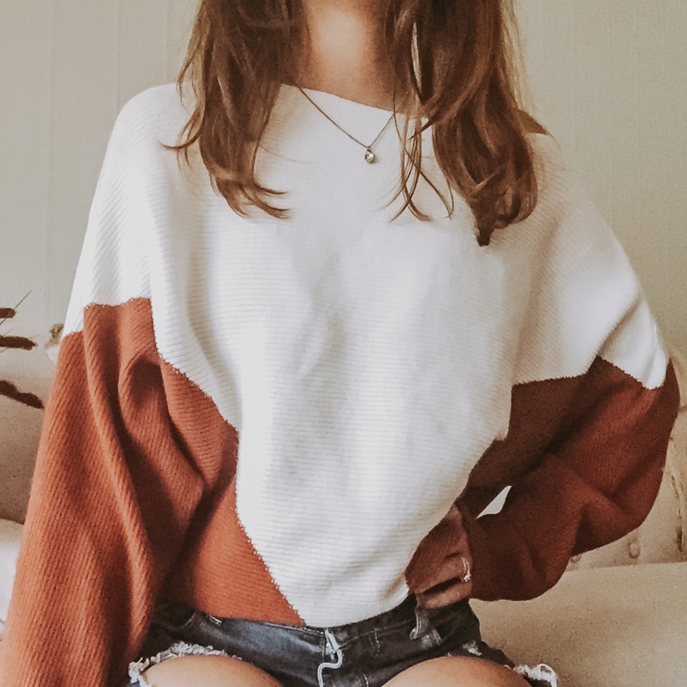 Colorblock Dloman Sleeve Sweater - Picture 3 of 4